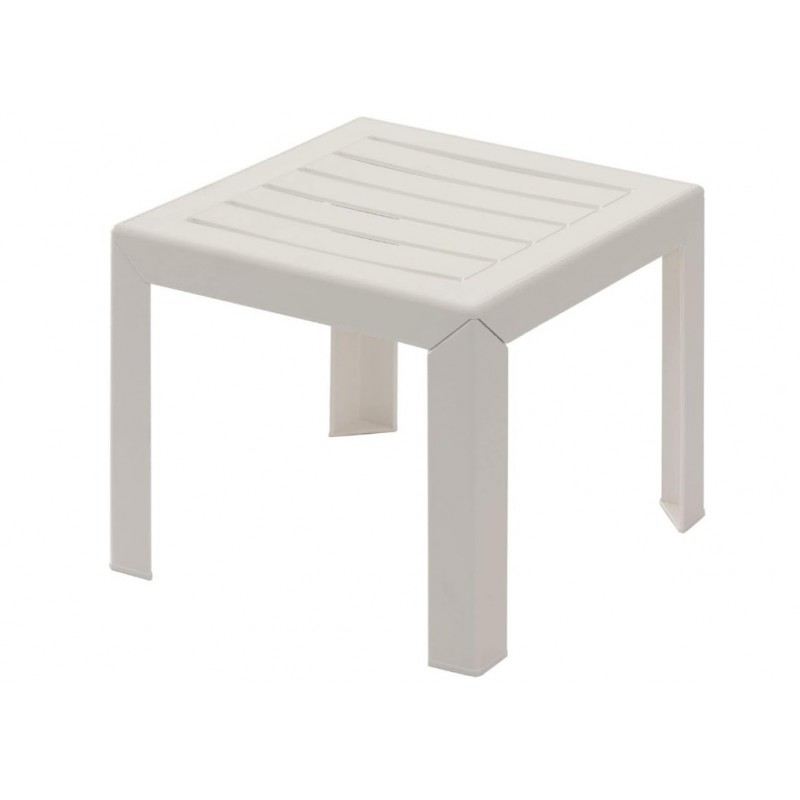 GROSFILLEX Miami Table,tables de jardin, Blanc, 40 x 40 cm