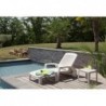 GROSFILLEX Miami Table,tables de jardin, Blanc, 40 x 40 cm