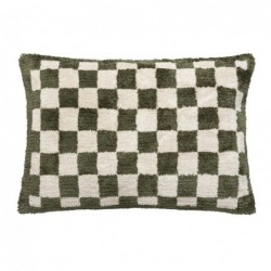 Coussin damier "Itha" Vert...