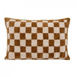 Coussin damier "Itha" Jaune...