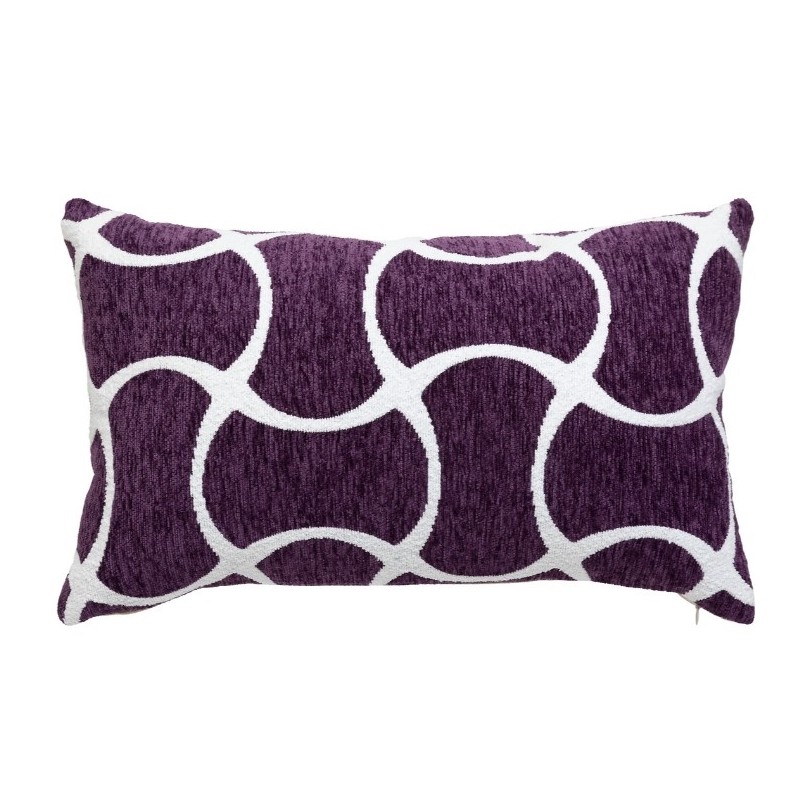 Housse de coussin "Jeni", chenille Violet, 50x30 cm