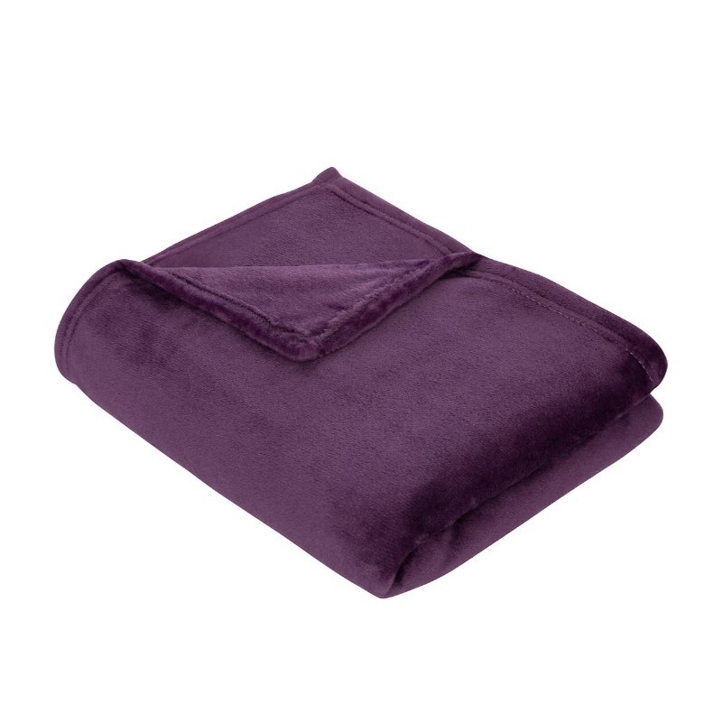 Plaid flanelle Violet, 130x180 cm