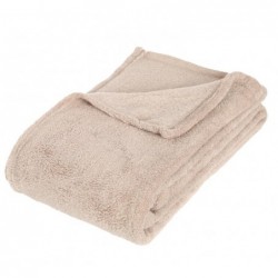 Plaid microfibre Beige,...