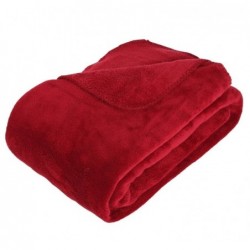 Plaid microfibre Rouge,...