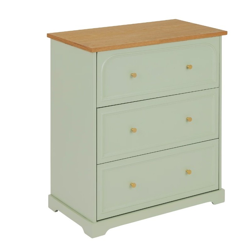 Commode "Mohéa" Vert céladon, 3 tiroirs