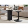 Table d'appoint design bois noir L44 cm