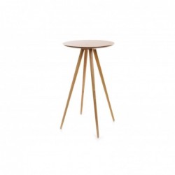 Table de bar ronde scandinave bois L60 cm