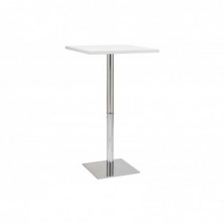 Table de bar design carrée blanche L60 cm JACK