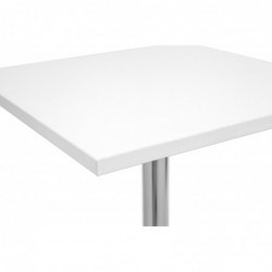 Table de bar design carrée blanche L60 cm JACK