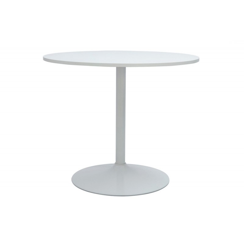 Table à manger design blanc ronde D90 cm