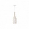 Suspension design en rotin blanc D19 cm