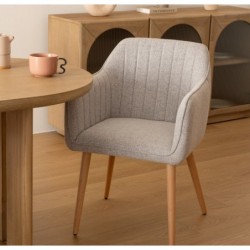 Fauteuil de table "Visoca" Gris