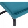 Chaise "Sersi", pieds acierVelours bleu canard