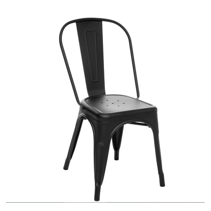 Chaise "Niko" Métal, Noir