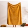 Plaid "Zoa" Flanelle, jaune ocre, 230x180 cm