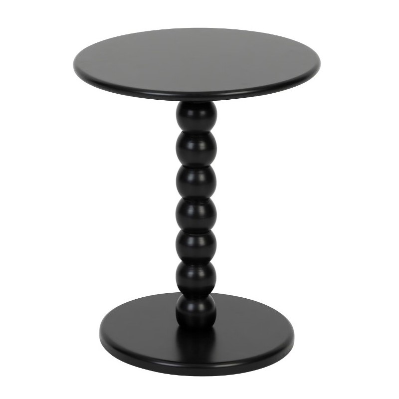 Table à café Chamlo - Noir,D.38 cm