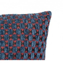 Coussin jacquard "Zaika" Bleu égéen, 30x50 cm