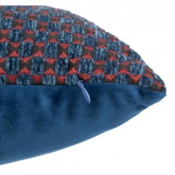 Coussin jacquard "Zaika" Bleu égéen, 30x50 cm