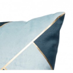 Coussin velours "Nelya" Bleu, 40x40 cm