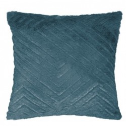 Coussin effet fourrure Bleu...