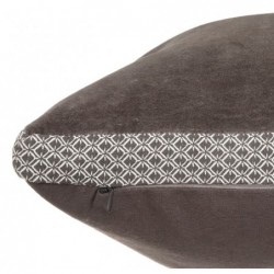 Coussin "Otto", velours Gris, 55x55 cm