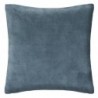 Coussin fourrure bouclé Bleu orage, 45x45 cm