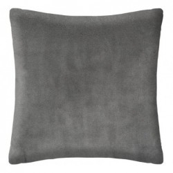 Coussin fourrure bouclé Gris ardoise, 45x45 cm