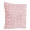 Coussin fourrure bouclé Rose, 45x45 cm