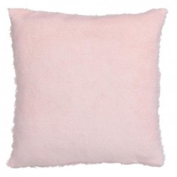 Coussin fourrure bouclé Rose, 45x45 cm