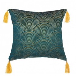 Coussin "Glitter" Bleu,...