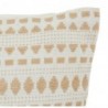 Coussin motifs jacquard "Micah" Beige Lin, 38x38 cm