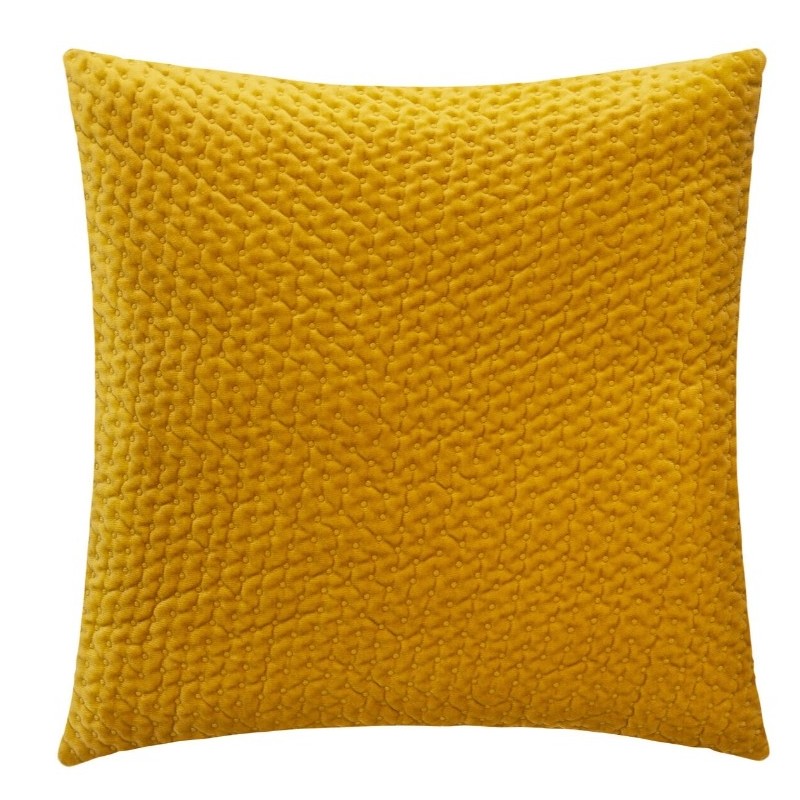 Coussin "Dolce",Jaune moutarde, 40x40 cm