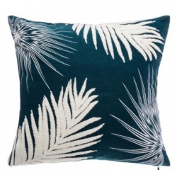 Coussin "Feuille" Bleu...