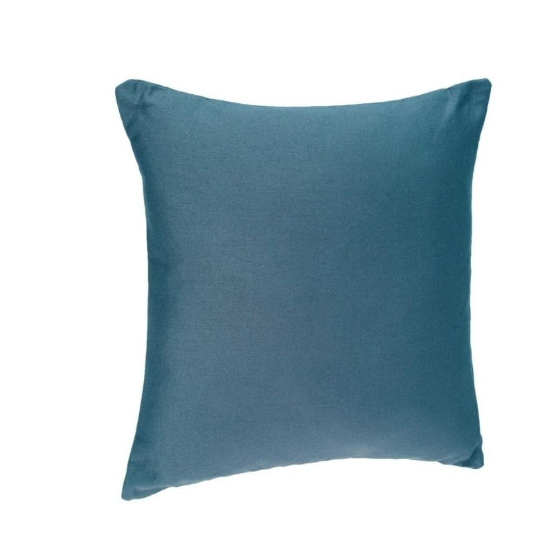 Coussin déhoussable, coton,Bleu canard, 38x38 cm