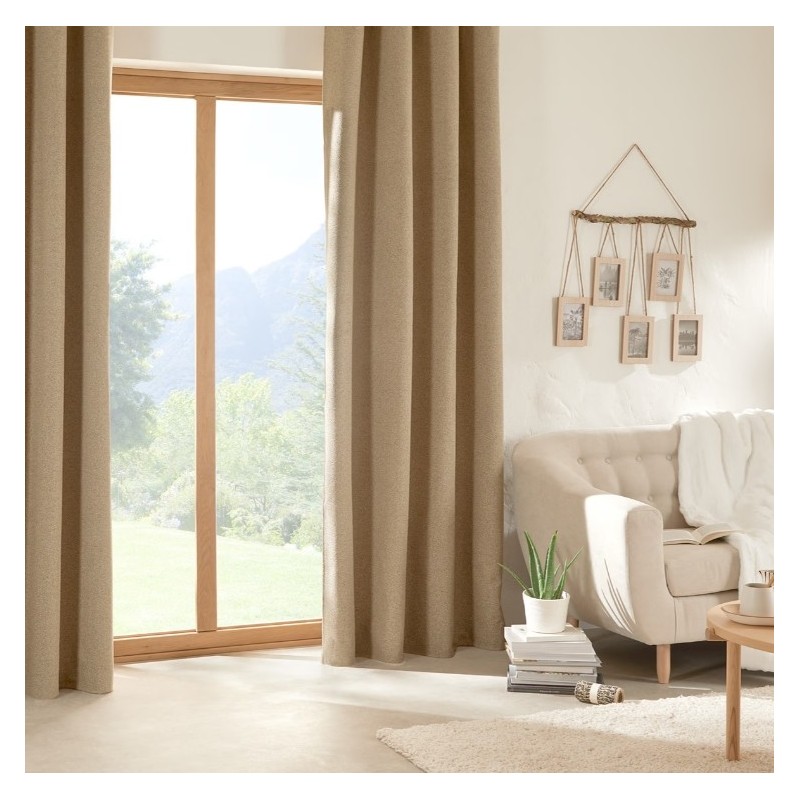 Rideau isolant/occultant "Soana" Beige, 140x260 cm