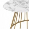 Table basse Rayo Effet marbre blanc, D.70 cm