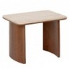 Lot de 2 tables basses "Jivan" Travertin, Bois, L.60/38 cm