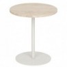 Table d'appoint "Celen" Travertin blanc, 40x45cm