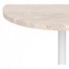 Table d'appoint "Celen" Travertin blanc, 40x45cm