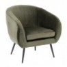 Fauteuil Velours, Vert kaki