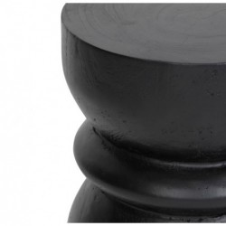 Table d'appoint totem "Jafar"Bois noir, D.28 cm