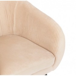 Fauteuil "Solaro" Velours, Beige