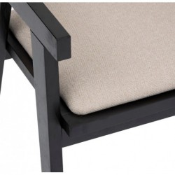 Fauteuil de table "Kolia"
Hévéa noir, Cannage