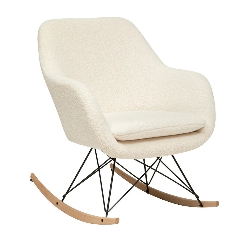 Rocking-chair Bouclette, blanc