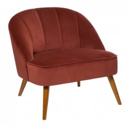 Fauteuil Velours, Rose...