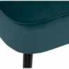 Fauteuil Velours, Bleu canard