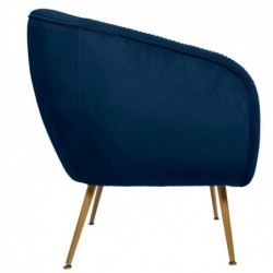 Fauteuil Velours plissé, Bleu