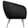 Fauteuil Velours plissé, Noir