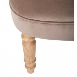 Fauteuil "Sixtine" Velours, Gris taupe