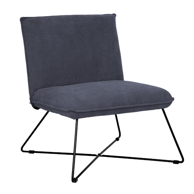 Fauteuil "Moana"
Velours, Gris